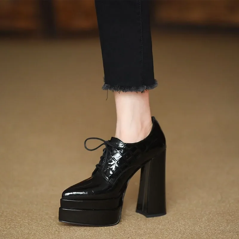 Patent Leather Pump - 뾰족코 스트랩 하이힐 여성용 2025 봄