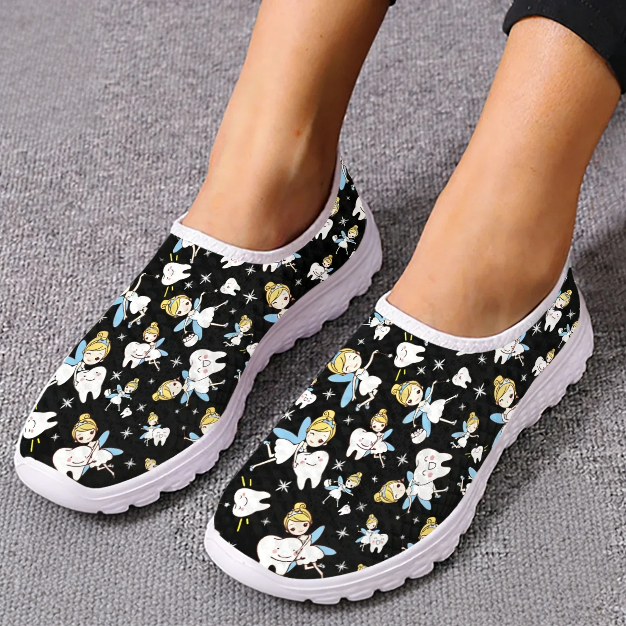Women'S Shoes For Tennis - 귀여운 만화 간호사 엘프/치아 메쉬 고품질