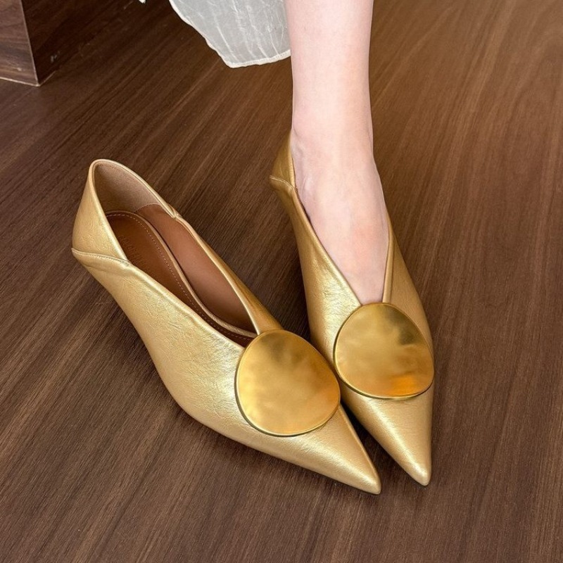 Shoes For Women Flats - 2025 봄 여름 포인티드 토 슬립온