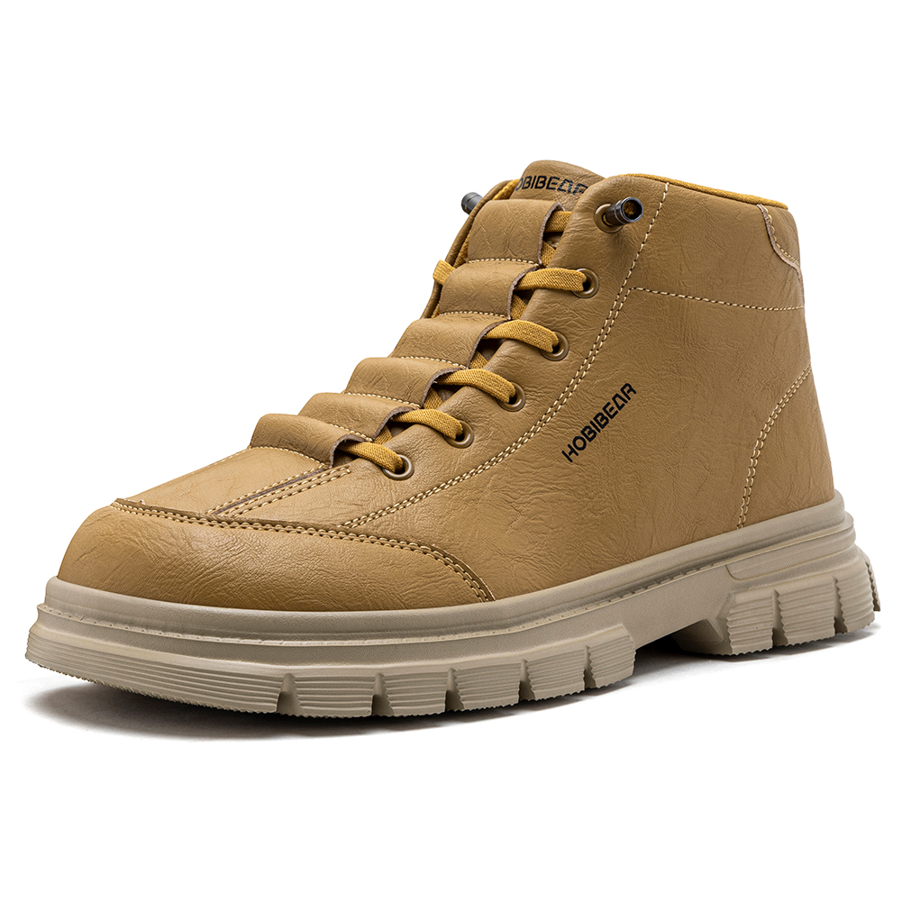 Suede Ankle Boot - HOBIBEAR 남성용 와이드 토 박스 앵클