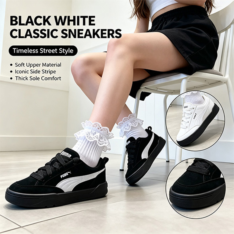 Women'S Shoes Puma Sneakers - 남성 푸마 401606-15 블랙 화이트 스웨이드