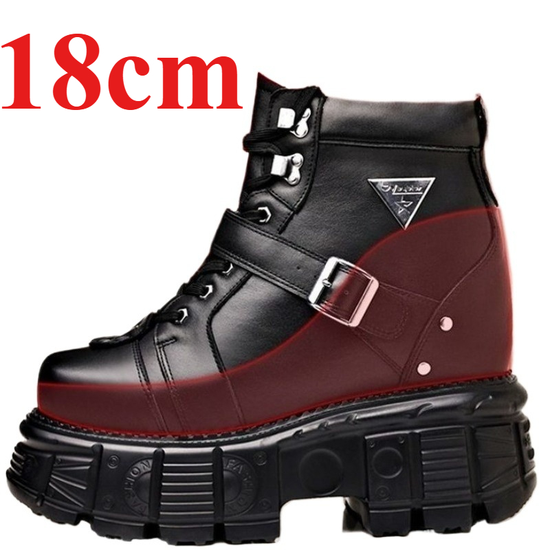 Suede Ankle Boot - 남성용 18cm 키높이 부츠, 정품 가죽