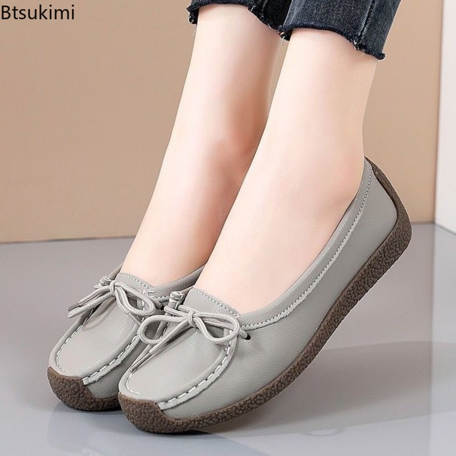 Shoes For Women Flats - 2026년 신상 엄마 신발 편안한 소가죽