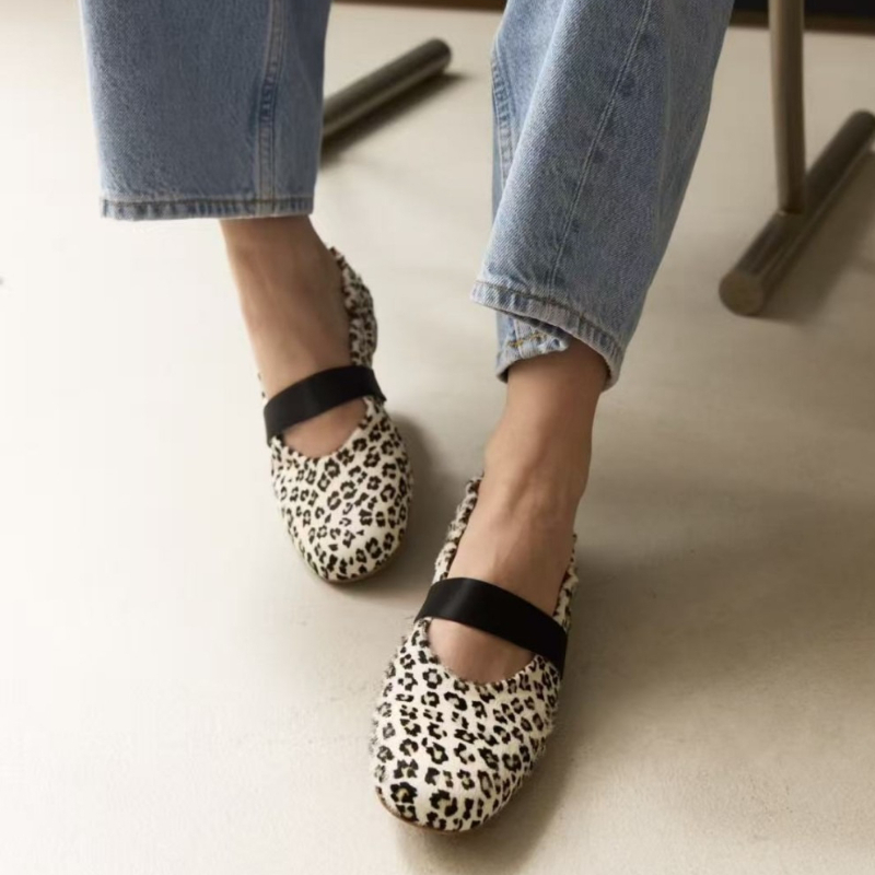 럭셔리 디자이너 발레 플랫 여성 패션 레오파드 플러시  - Shoes For Women Flats 리뷰 및 가격