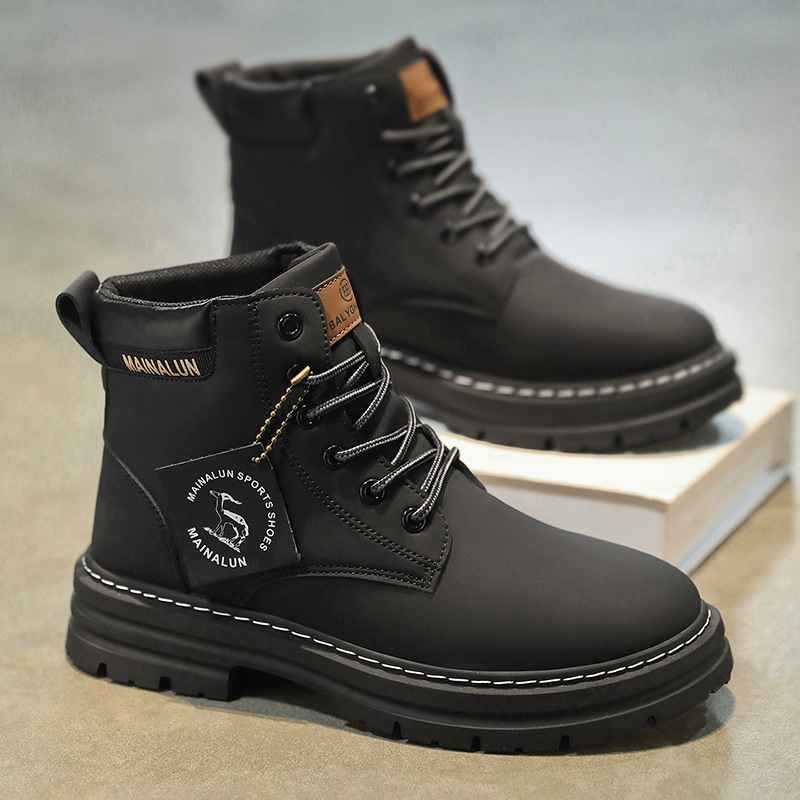 클래식 남성 하이탑 부츠 고품질 노란 가죽 부츠 패션  - Suede Ankle Boot 리뷰 및 가격