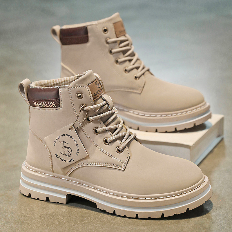 클래식 남성 하이탑 부츠 고품질 노란 가죽 부츠 패션  - Suede Ankle Boot 리뷰 및 가격