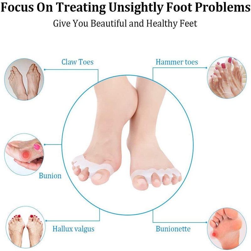 1쌍 실리콘 발가락 분리기 해머 토 부니언 젤 쿠션 요 - Women'S Shoes For Bunions 리뷰 및 가격