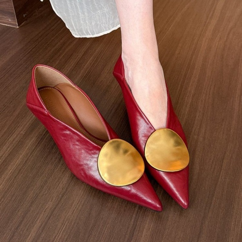2025 봄 여름 포인티드 토 슬립온 여성 플랫 슈즈  - Shoes For Women Flats 리뷰 및 가격