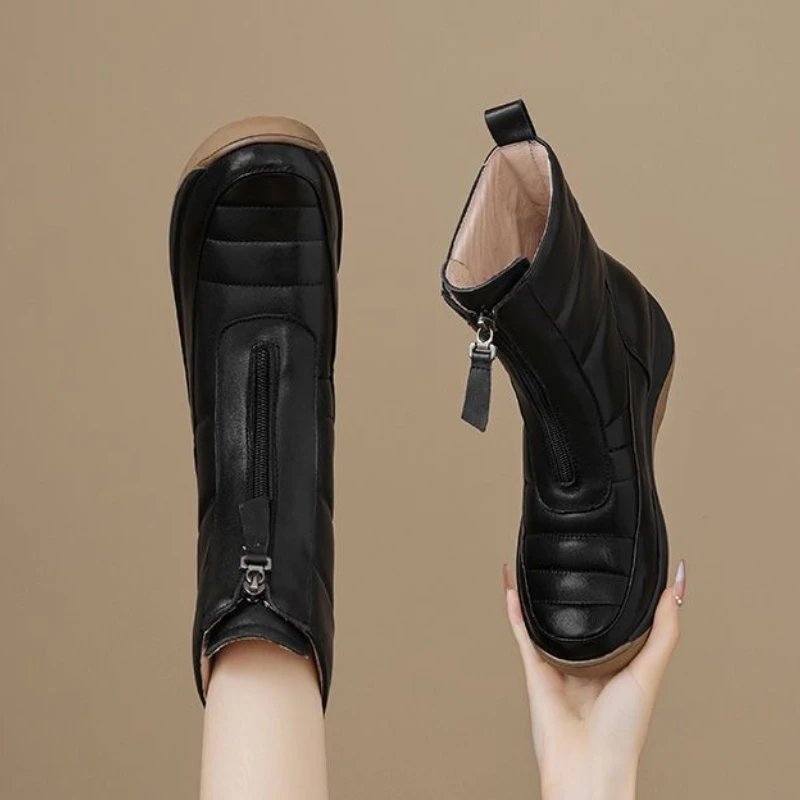 부티 라운드 토 방수 지퍼 여성용 스노우 부츠 플랫폼  - Women'S Shoes Trending 2025 리뷰 및 가격