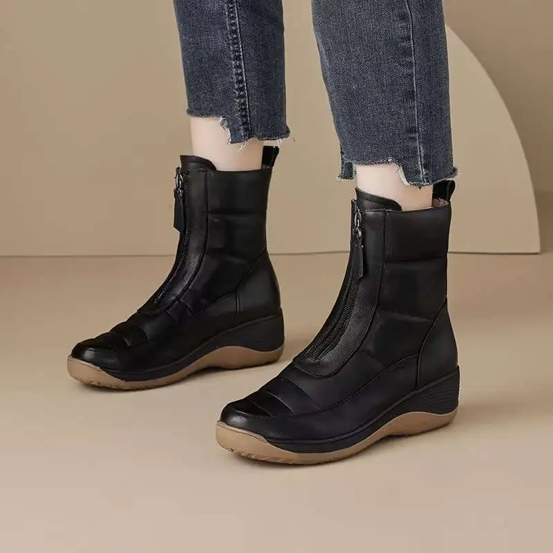 부티 라운드 토 방수 지퍼 여성용 스노우 부츠 플랫폼  - Women'S Shoes Trending 2025 리뷰 및 가격