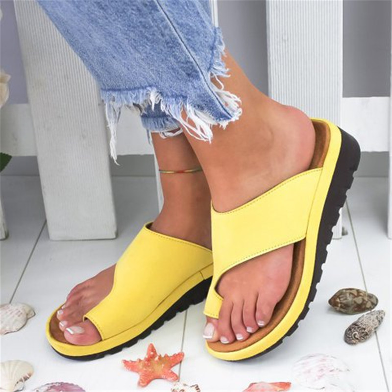 여성 샌들 새로운 여성 신발 편안한 플랫폼 플랫 솔 정 - Women'S Shoes For Bunions 리뷰 및 가격