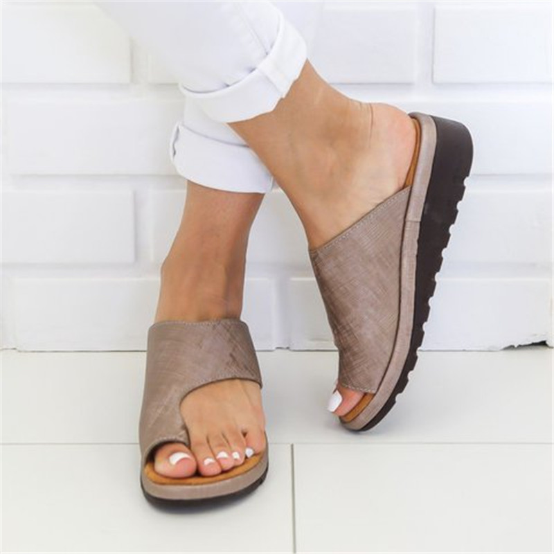 여성 샌들 새로운 여성 신발 편안한 플랫폼 플랫 솔 정 - Women'S Shoes For Bunions 리뷰 및 가격