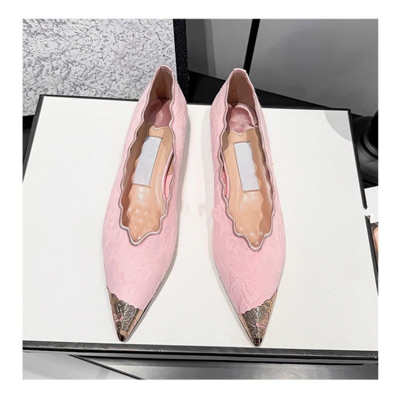 새로운 여성용 낮은 굽의 뾰족코 웨딩 슈즈, 신부와 연 - Shoes For Women Flats 리뷰 및 가격