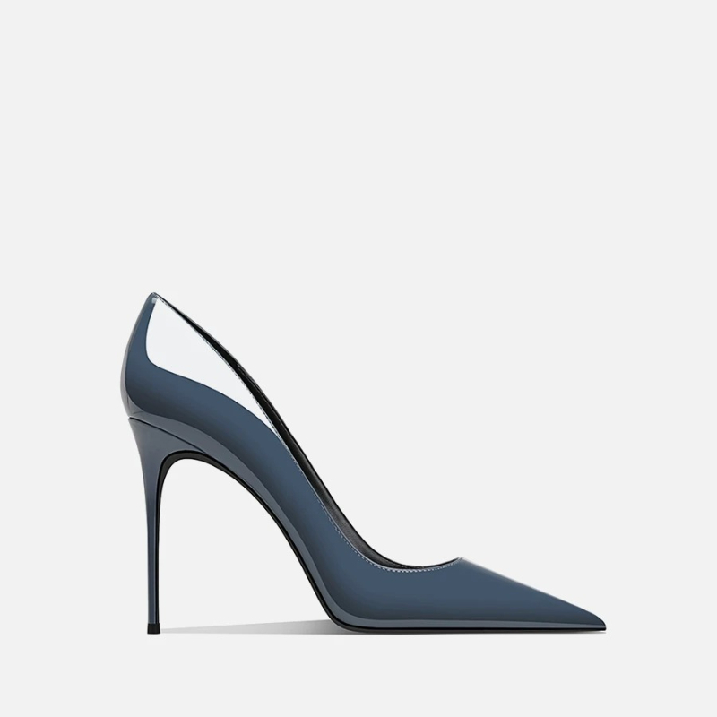 여성용 그레이 블루 하이힐, 뾰족하고 가느다란 굽, 얕 - Women'S Shoes Navy Blue 리뷰 및 가격