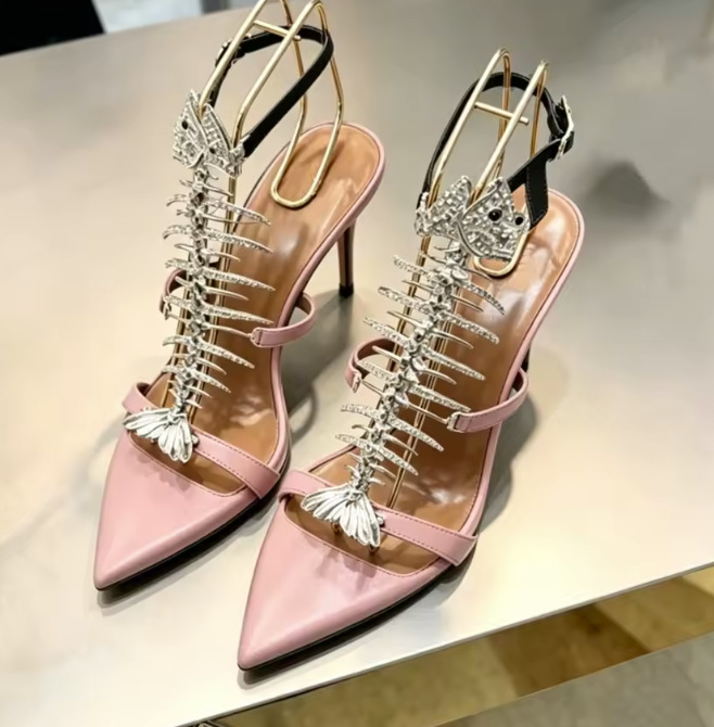블링 라인스톤 피쉬본 포인티드 토 패션 여성 여름 샌들 - Women'S Shoes Large 리뷰 및 가격