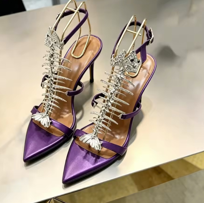 블링 라인스톤 피쉬본 포인티드 토 패션 여성 여름 샌들 - Women'S Shoes Large 리뷰 및 가격