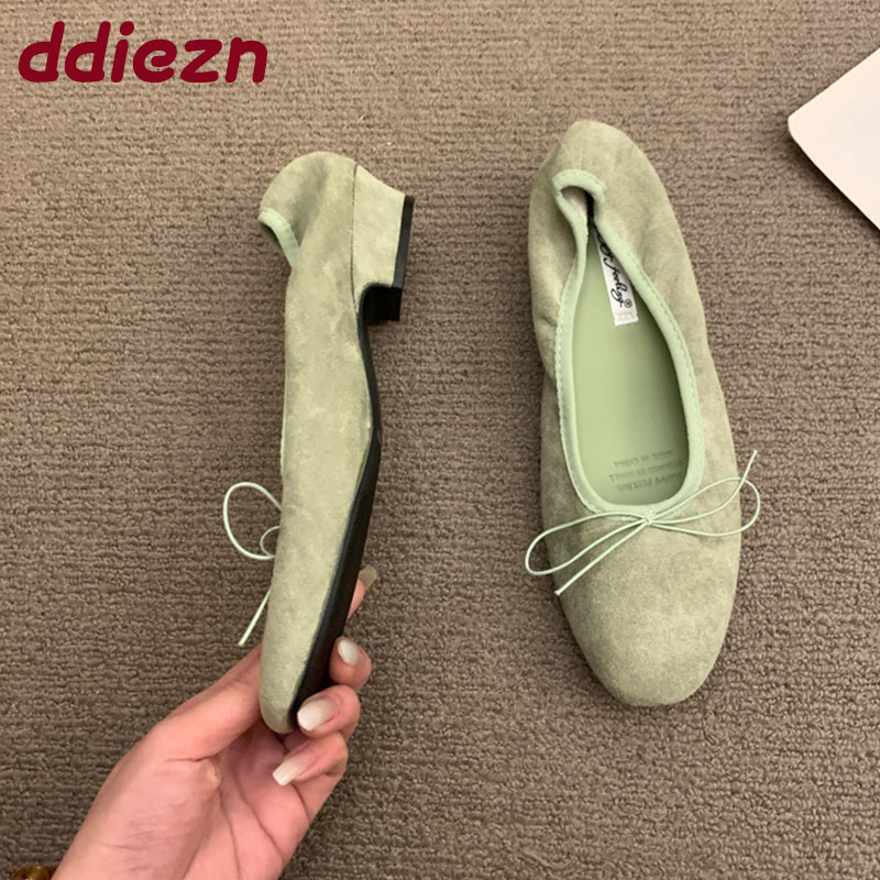 패션 나비 매듭 여성 슬립온 힐 펌프스 슈즈 여성 얕은 - Shoes For Women Flats 리뷰 및 가격