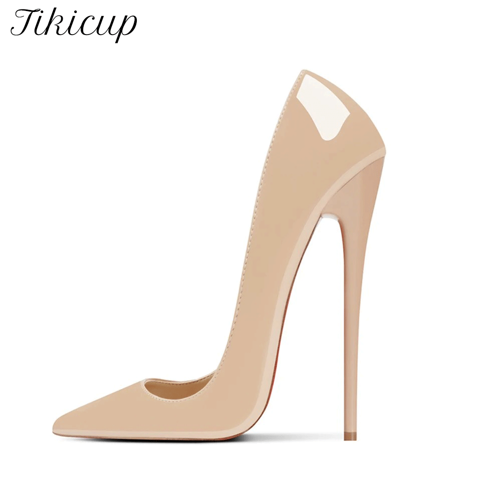 새로운 스타일 섹시 16CM 극단적으로 뾰족한 앞코 스 - Patent Leather Pump 리뷰 및 가격