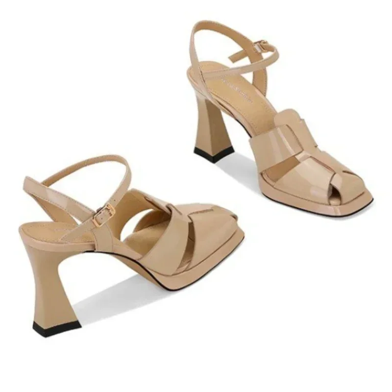 여성용 하이힐 샌들 패션 특허 가죽 로마 샌들 섹시한  - Women'S Shoes Veja 리뷰 및 가격