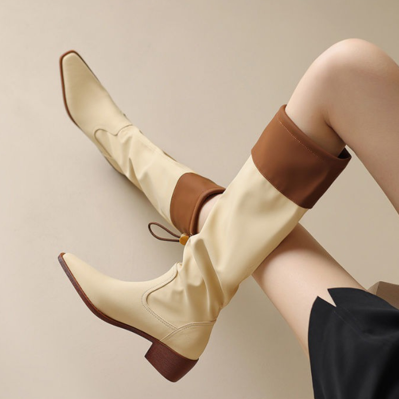 살구색 스퀘어토 여성 롱부츠 방수 패션 2025 워크  - Women Shoes Waterproof 리뷰 및 가격