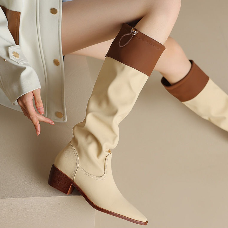 살구색 스퀘어토 여성 롱부츠 방수 패션 2025 워크  - Women Shoes Waterproof 리뷰 및 가격