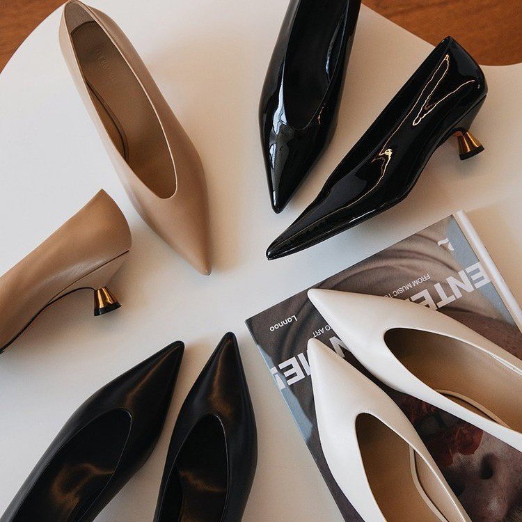 디자이너 에나멜 가죽 포인티드 토 여성 펌프스 슈즈 패 - Patent Leather Pump 리뷰 및 가격
