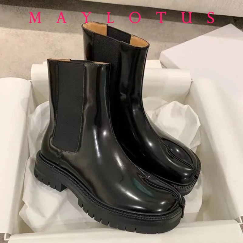 2026 레트로 스플릿 토 앵클 부츠 페이턴트 가죽 신 - Suede Ankle Boot 리뷰 및 가격