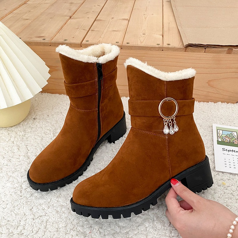 빅 레드 하프 하이 스웨이드 태슬 여성용 스노우 부츠  - Women'S Shoes Trending 2025 리뷰 및 가격