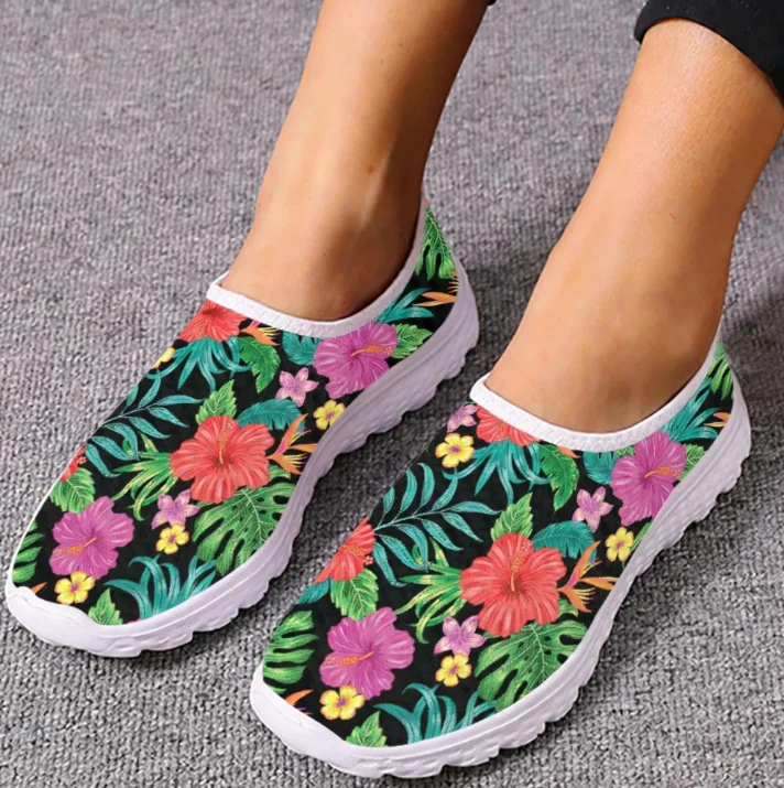 하와이안 히비스커스 로퍼 열대 식물 메쉬 고품질 스니커 - Women'S Shoes For Tennis 리뷰 및 가격
