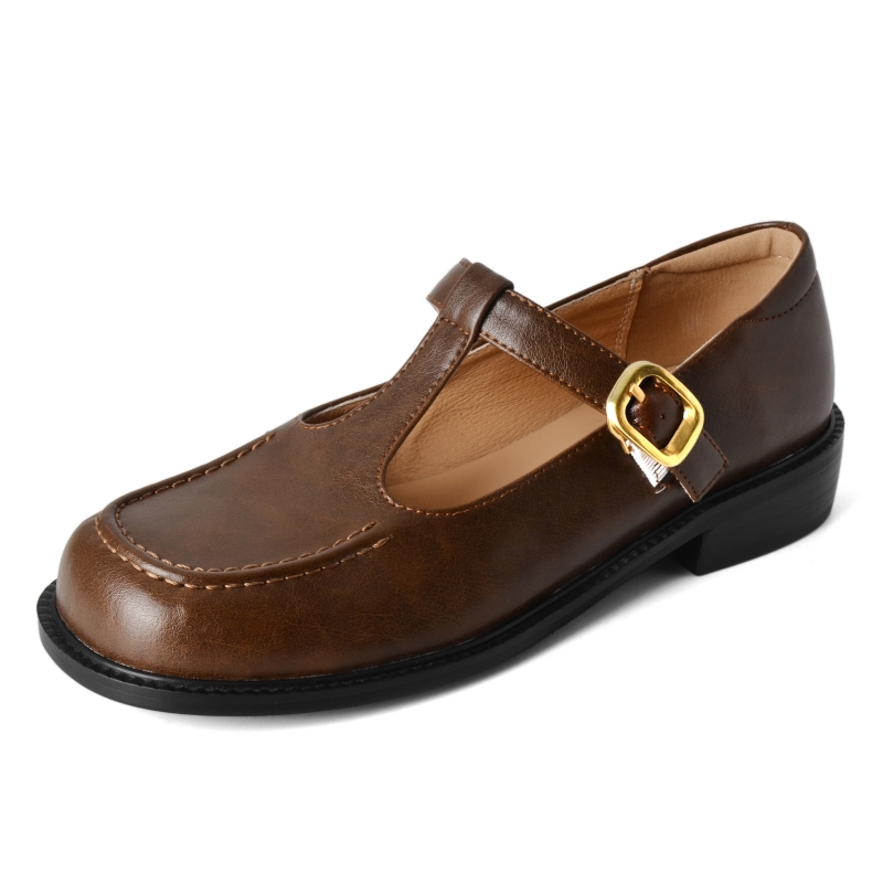 캐주얼 여성 플랫 슈즈 정품 가죽 패션 편안한 T-스트 - Shoes For Women Flats 리뷰 및 가격