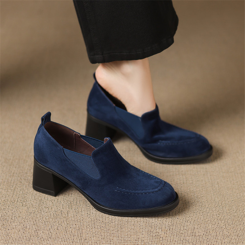 새로운 봄/가을 양 스웨이드 여성 신발 패션 레트로 라 - Women'S Shoes Navy Blue 리뷰 및 가격