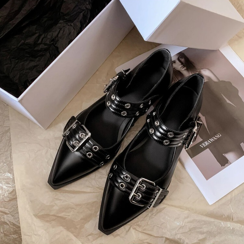 여성 신발 디자이너 럭셔리 로우 힐 펌프 버클 패션 숙 - Shoes For Women Flats 리뷰 및 가격