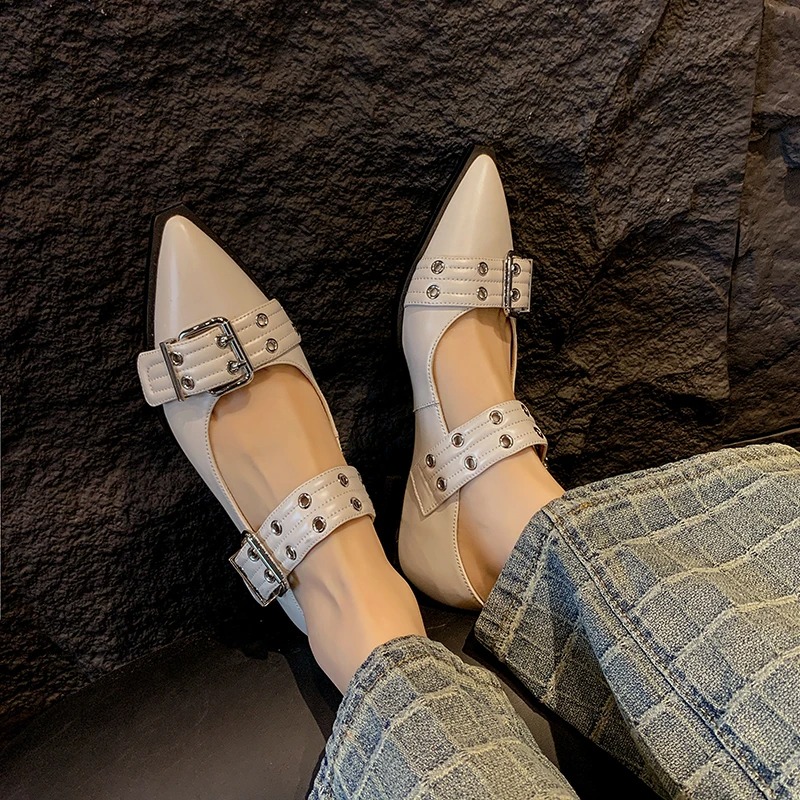 여성 신발 디자이너 럭셔리 로우 힐 펌프 버클 패션 숙 - Shoes For Women Flats 리뷰 및 가격